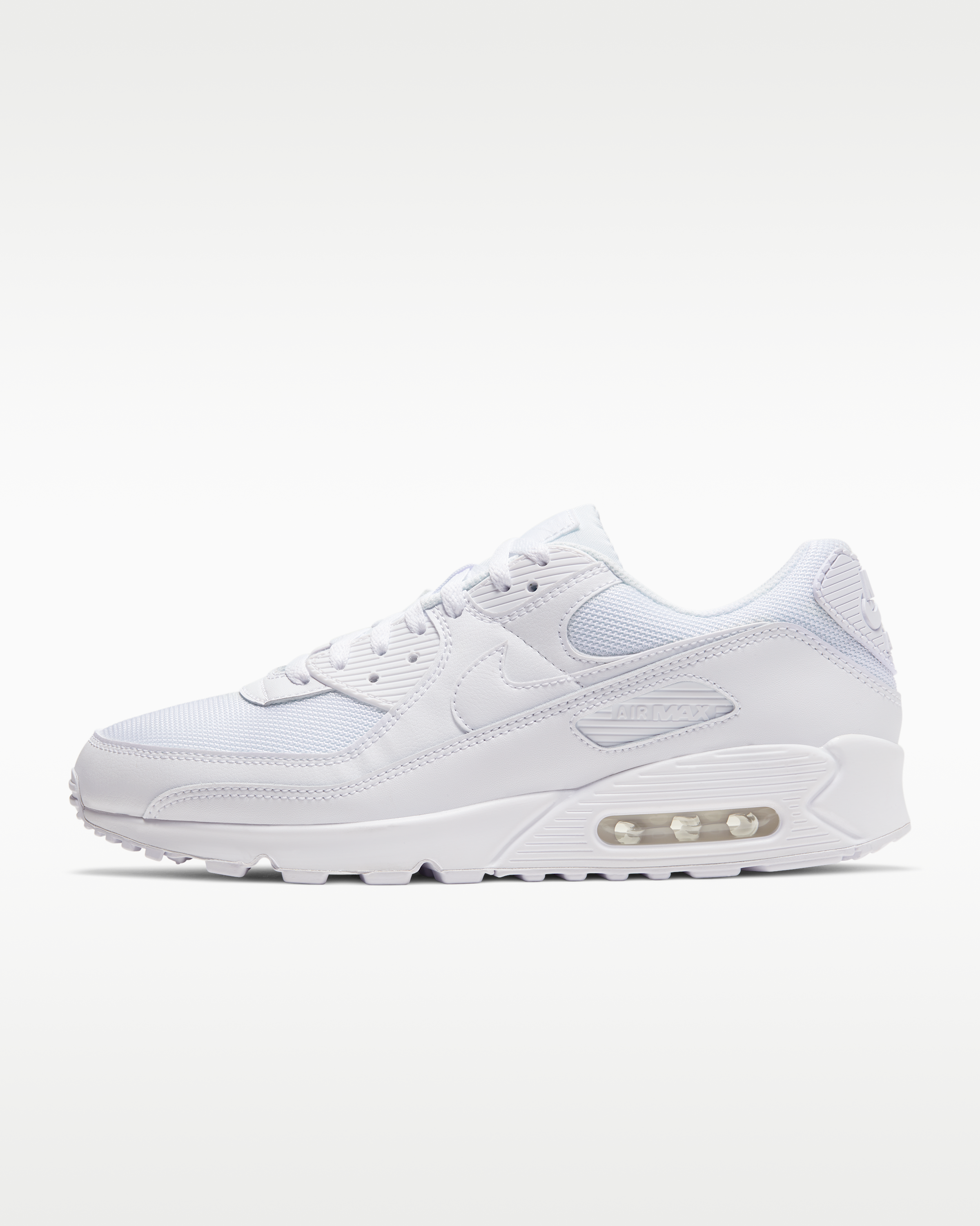 Nike Air Max 90 Men's Shoe - White/White/Wolf Grey/White - View 1