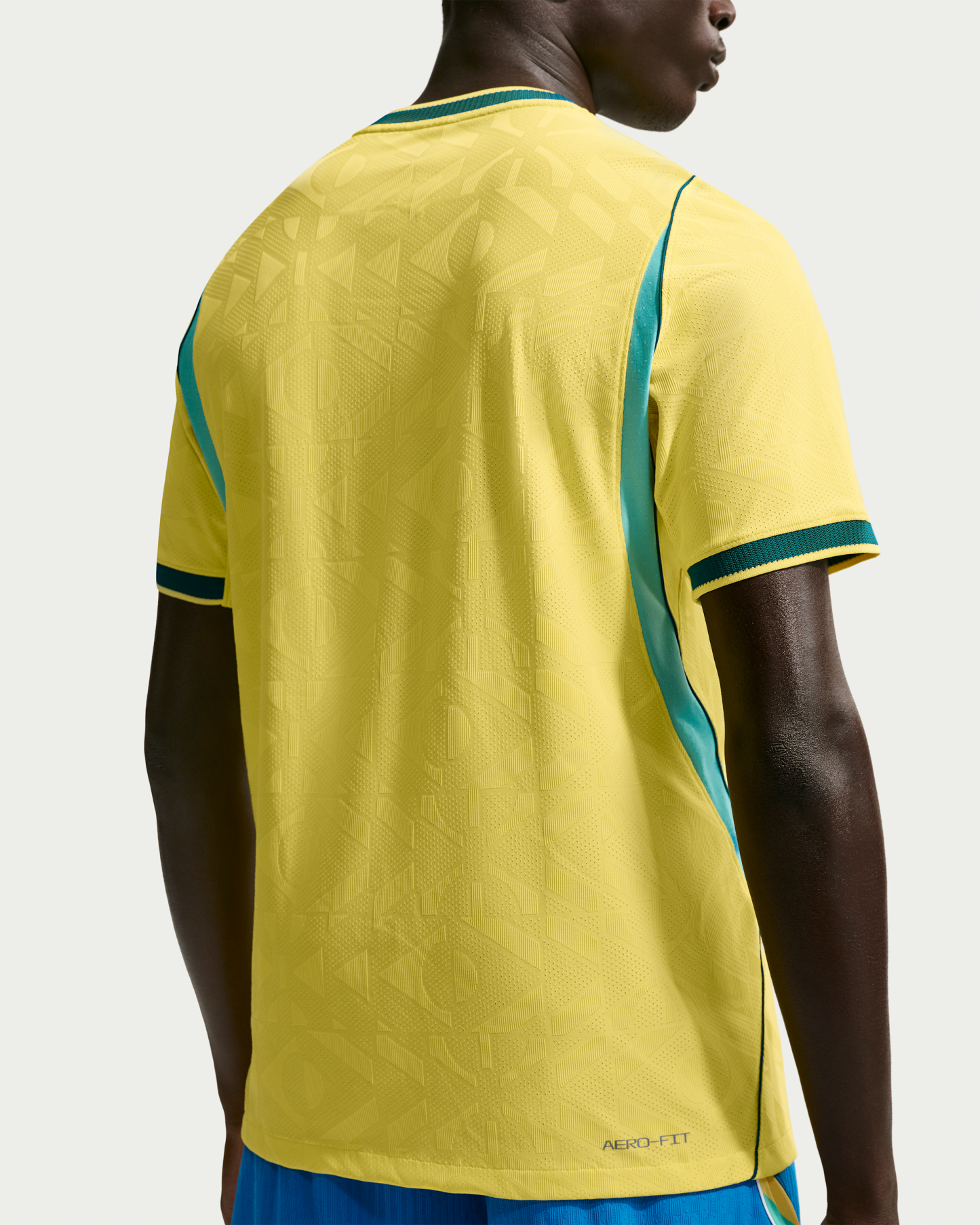 Brazil National Team 2026 Match Home Men's Nike Aero-FIT Football Shirt - Canary/Light Menta/Geode Teal - View 2