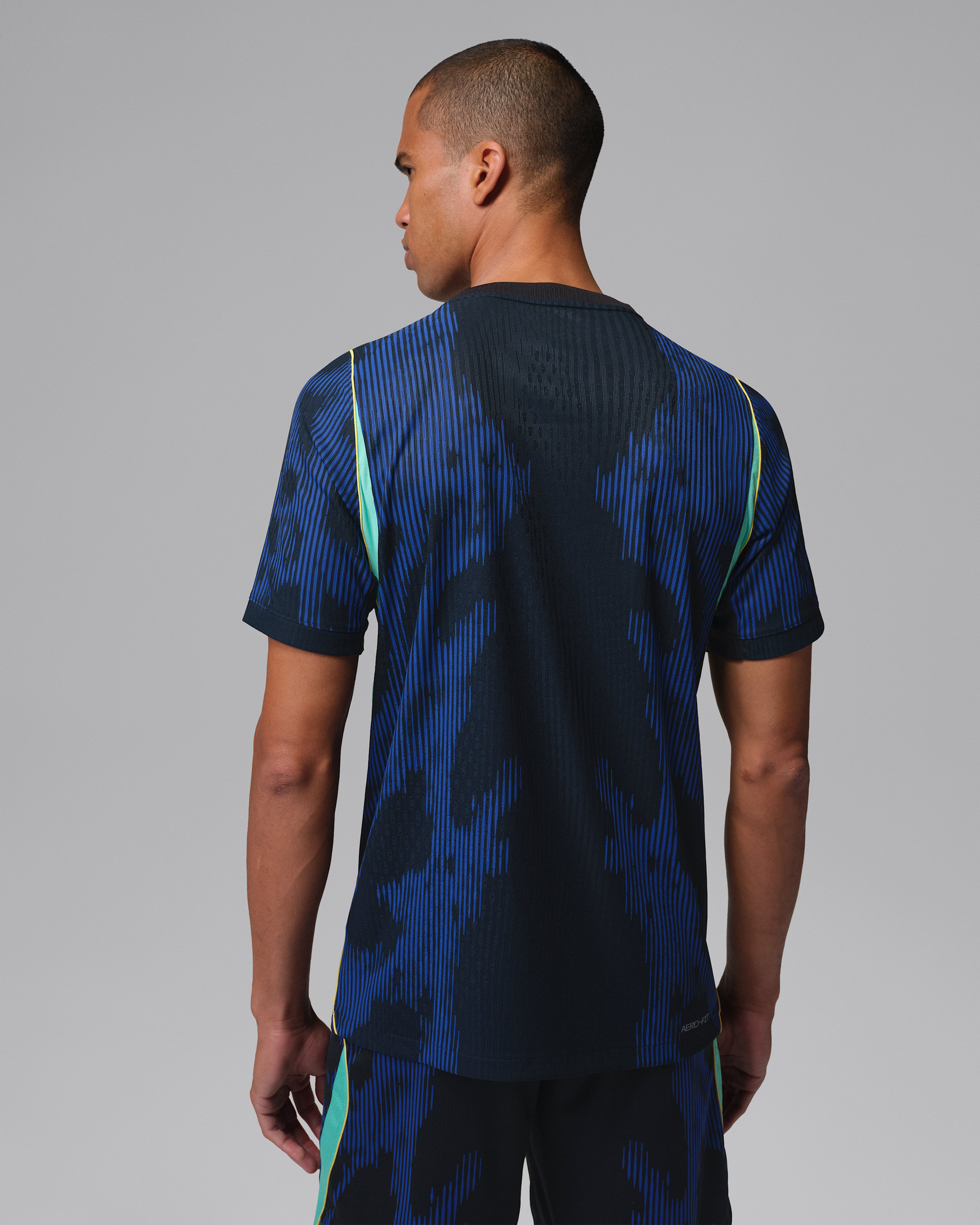 Brazil National Team 2026 Match Away Men's Nike Aero-FIT Football Shirt - Old Royal/Black - View 2