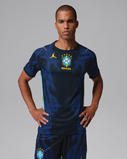 Brazil National Team 2026 Match Away Men's Nike Aero-FIT Football Shirt - Old Royal/Black - View 1