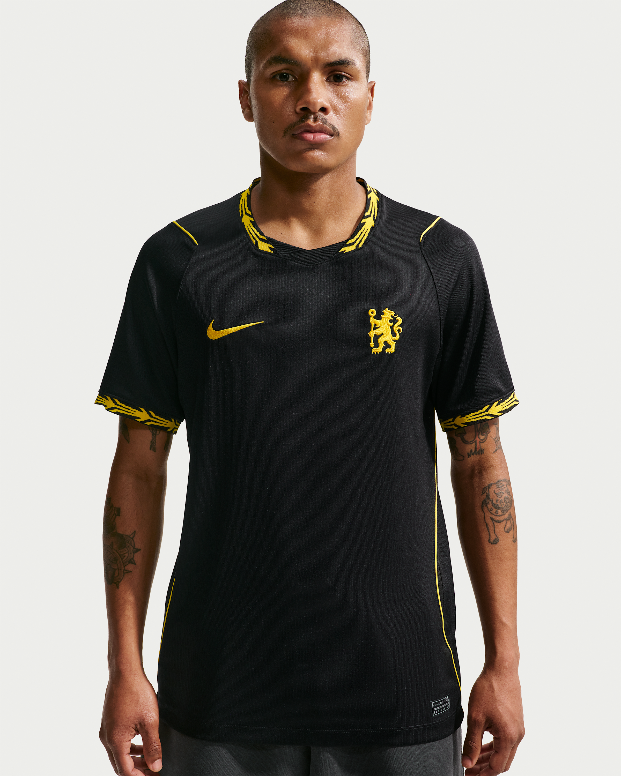 Chelsea F.C. 2026/27 Stadium Away Men's Nike Dri-FIT Football Replica Shirt - Black/Midwest Gold/Midwest Gold - View 1