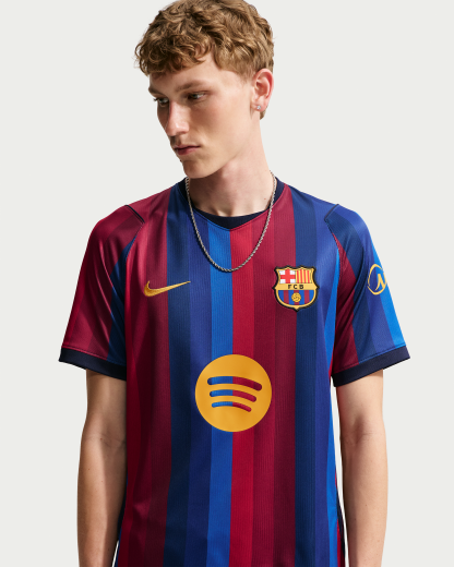 F.C. Barcelona 2026/27 Stadium Home Men's Nike Dri-FIT Football Replica Shirt - Deep Garnet/Blue Void/Blackened Blue/Mineral Yellow - View 1