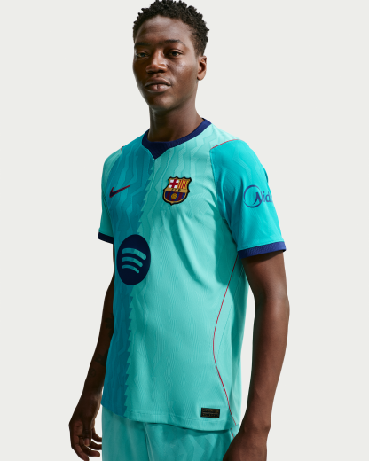 FC Barcelona 2026/27 Match Third Men's Nike Aero-FIT Football Authentic Shirt - Green Frost/Green Frost/Gym Red/Loyal Blue - View 1