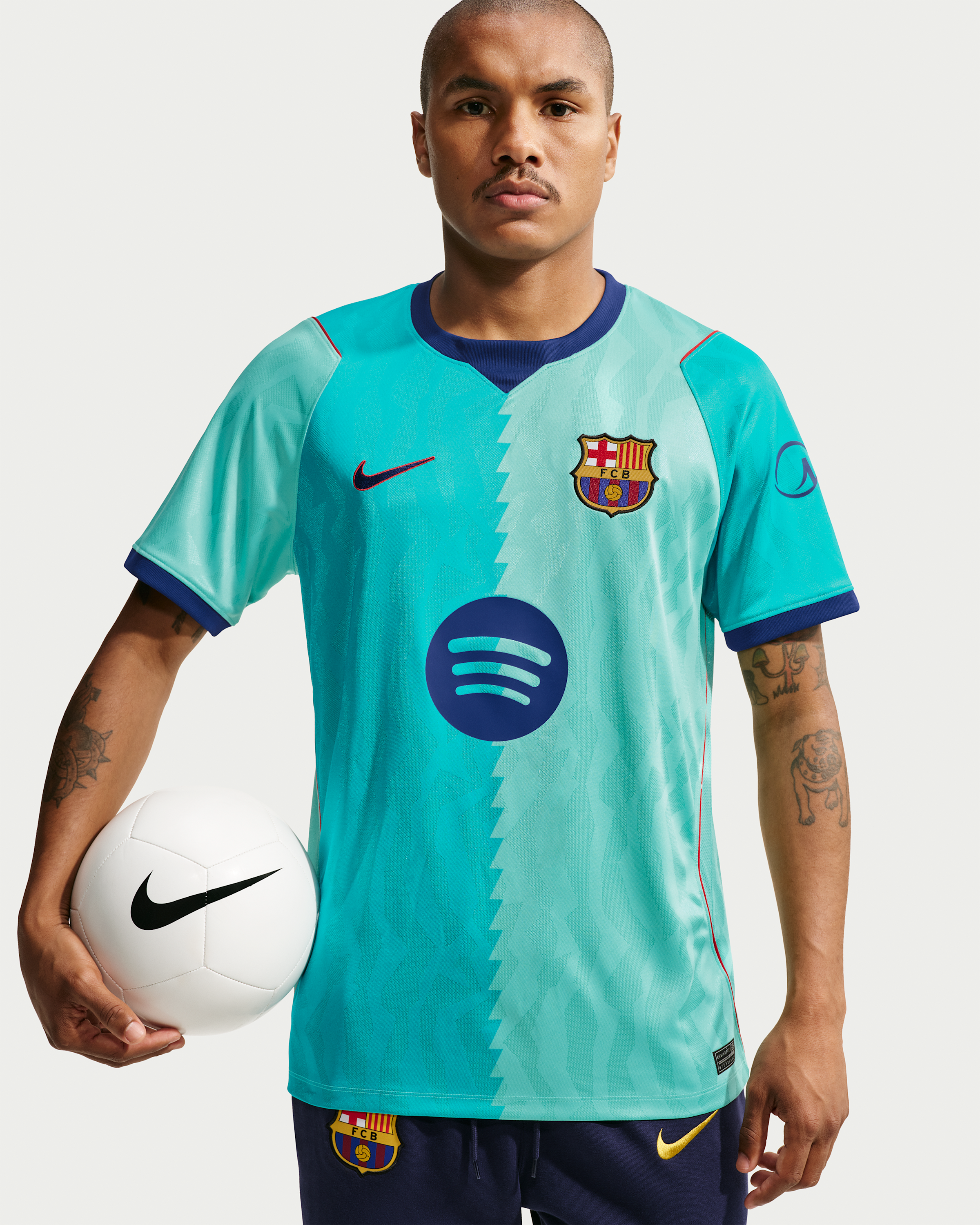 FC Barcelona 2026/27 Stadium Third Men's Nike Dri-FIT Football Replica Shirt - Green Frost/Green Frost/Gym Red/Loyal Blue - View 1