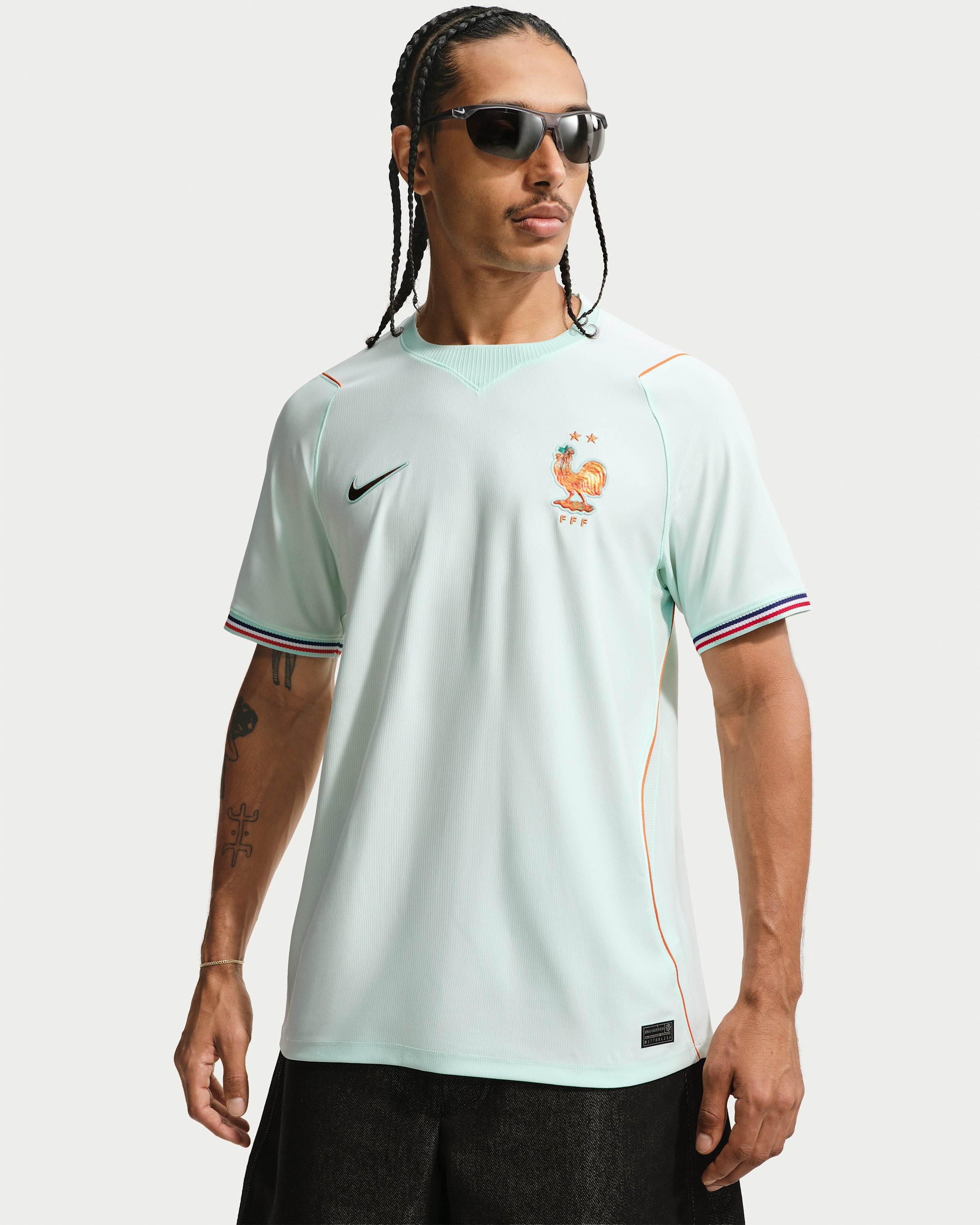 France National Team 2026 Stadium Away Men's Nike Dri-FIT Football Shirt - Igloo/Monarch/Monarch - View 1