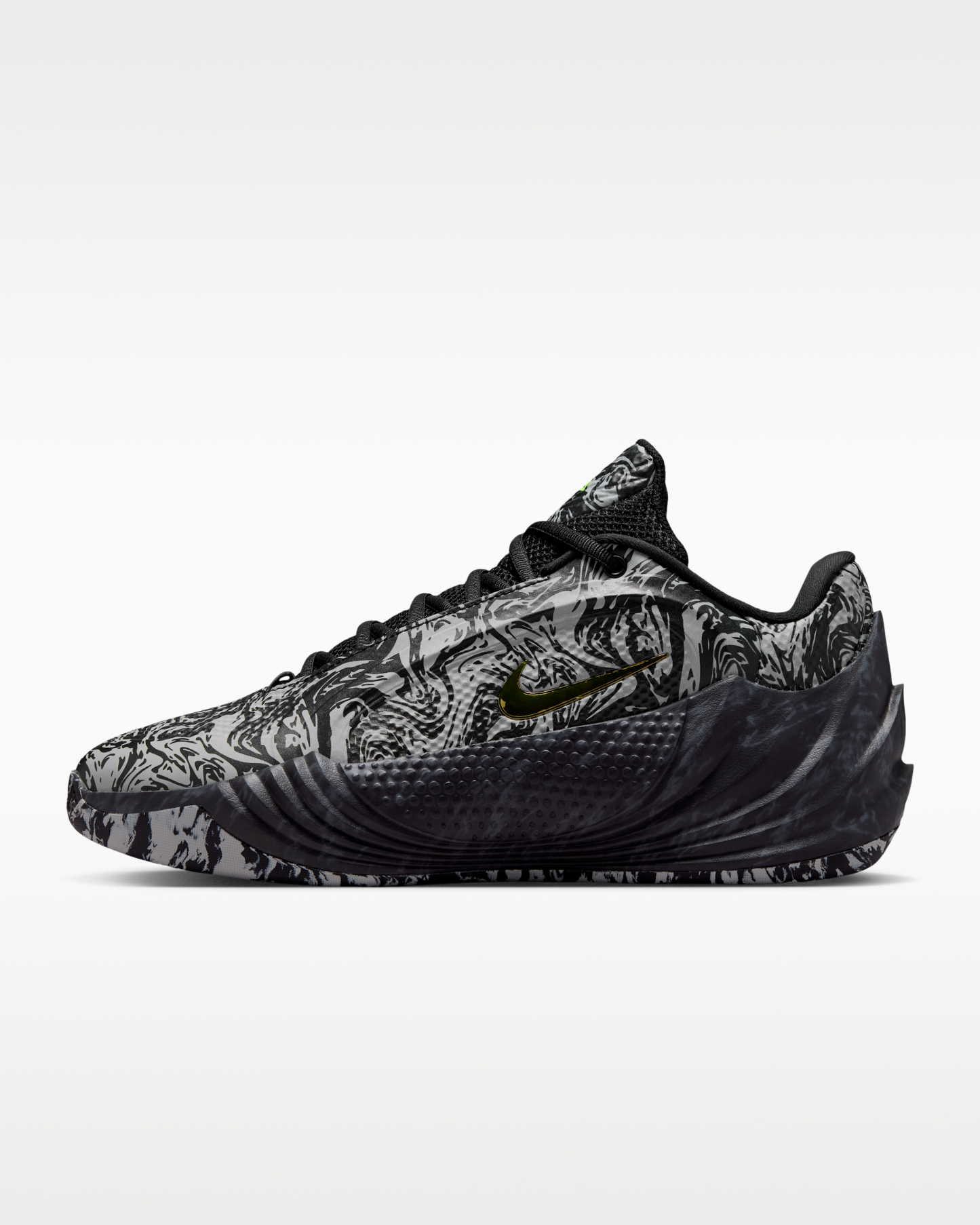 Giannis Freak 8 'Etched in Stone' Basketball Shoes - Black/Light Smoke Grey/Volt - View 1