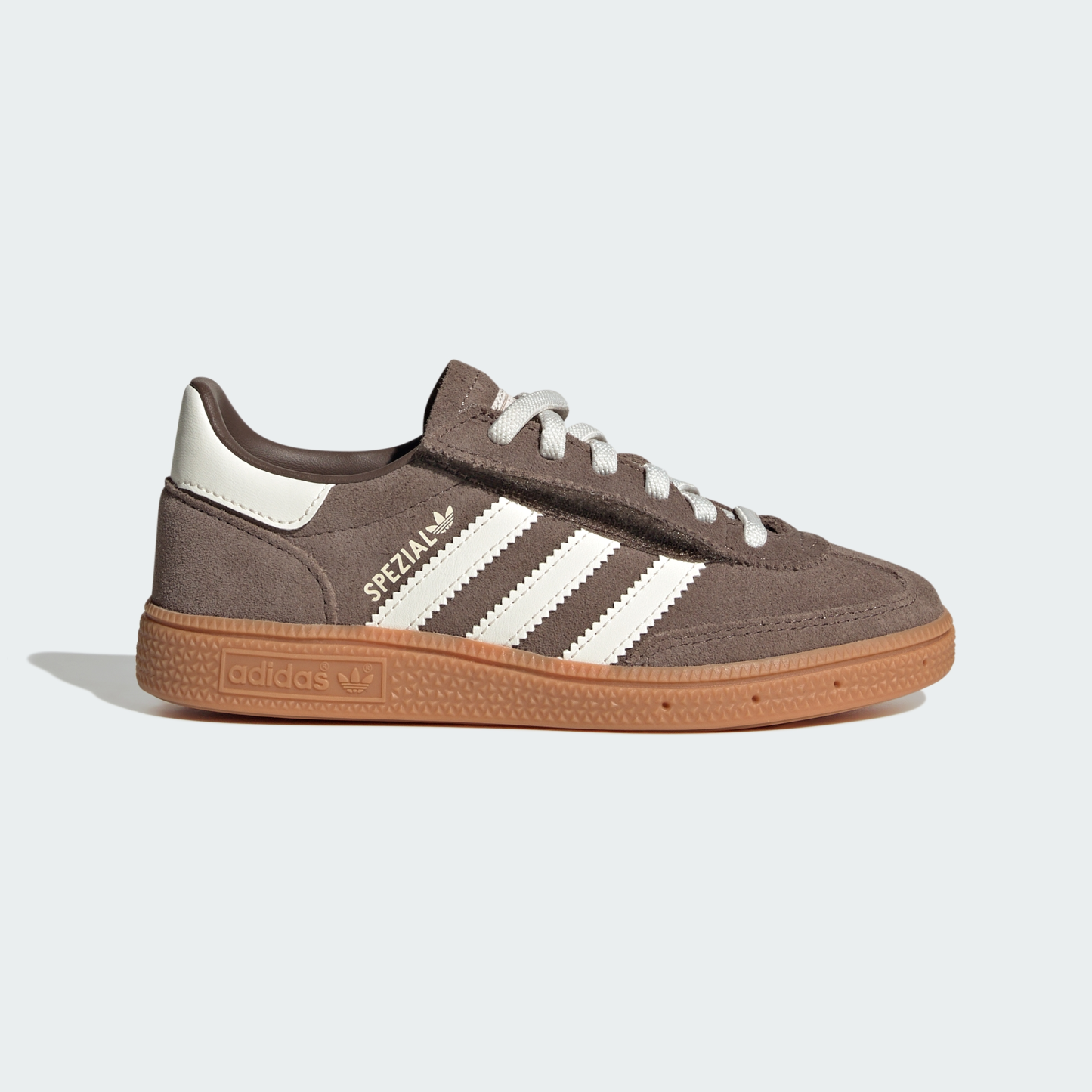 adidas HANDBALL SPEZIAL COMFORT CLOSURE ELASTIC LACE SHOES - Earth Strata / Off White / Gum - View 2