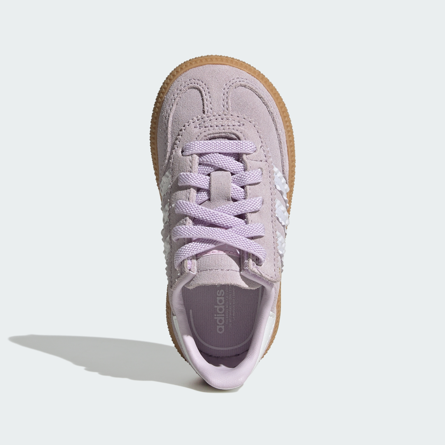 adidas HANDBALL SPEZIAL COMFORT CLOSURE ELASTIC LACE SHOES - Ice Lavender / Cloud White / Gum - View 3