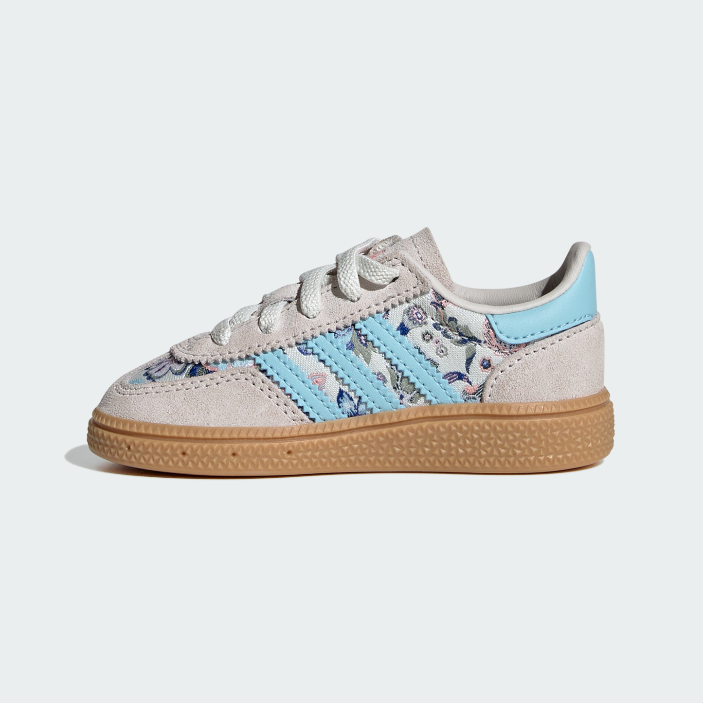 adidas HANDBALL SPEZIAL COMFORT CLOSURE ELASTIC LACE SHOES - Off White / Icey Blue / Gum - View 8