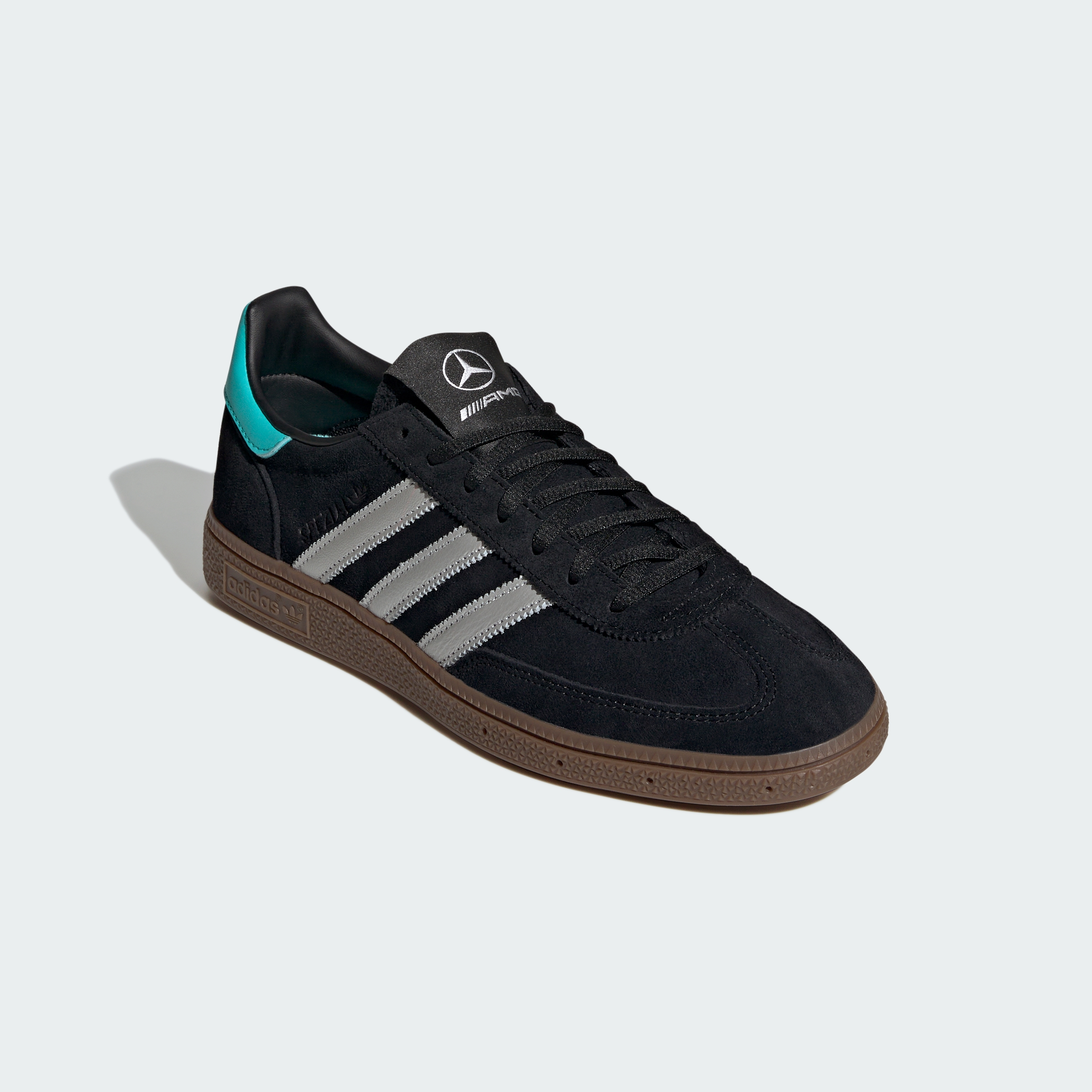 adidas HANDBALL SPEZIAL MERCEDES SHOES - Core Black / Silver Metallic / Gum - View 5