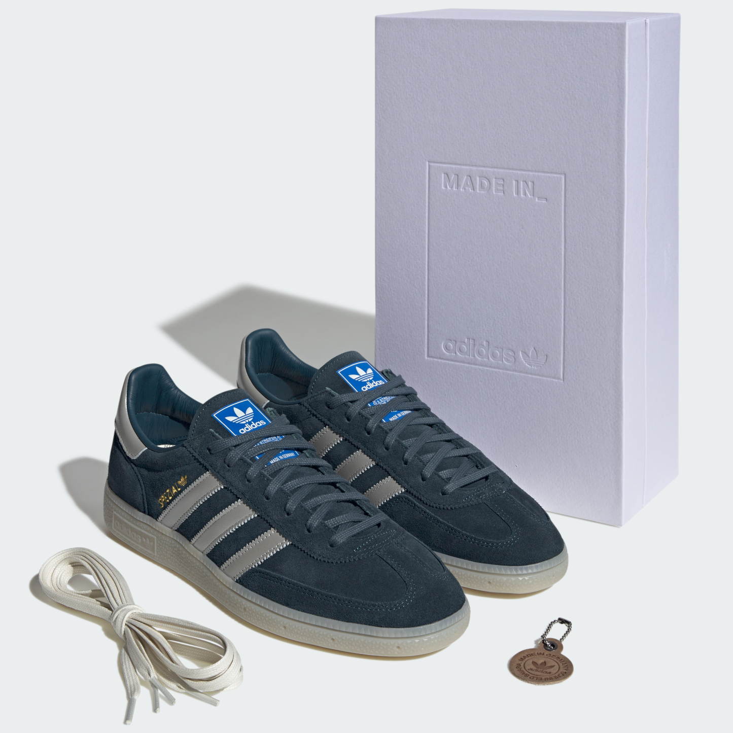 adidas HANDBALL SPEZIAL MIG SHOES - Arctic Night / Silver Metallic / Mist Stone - View 9