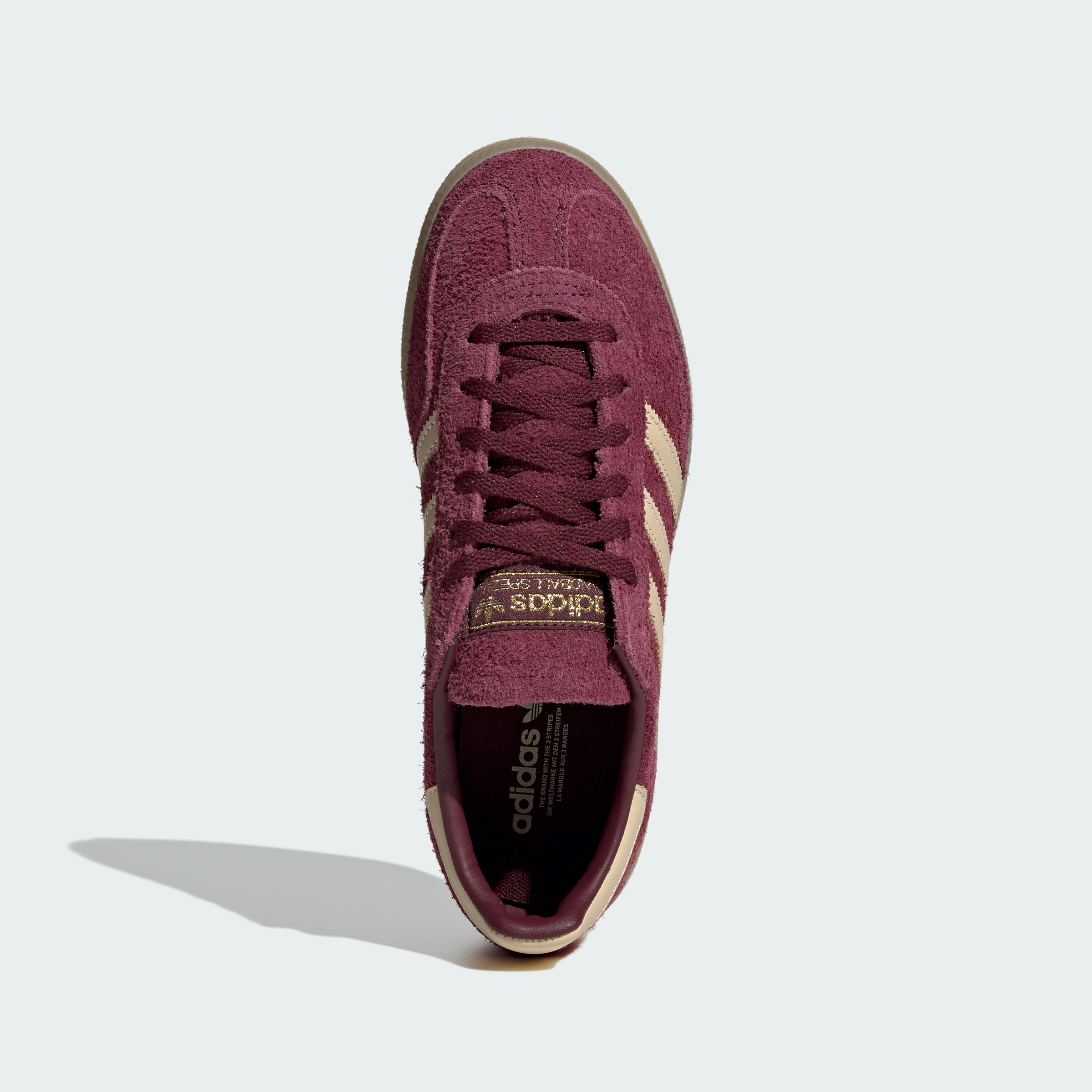 adidas HANDBALL SPEZIAL SHOES - Maroon / Warm Vanilla / Gold Metallic - View 3