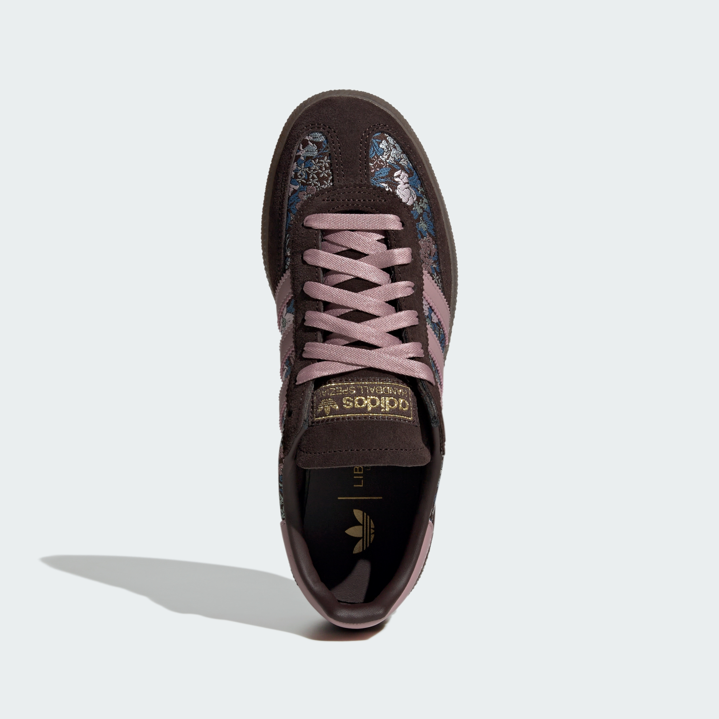 adidas HANDBALL SPEZIAL X LIBERTY LONDON SHOES - Aurora Coffee / Magic Mauve / Gum - View 3