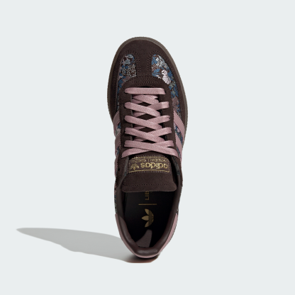 adidas HANDBALL SPEZIAL X LIBERTY LONDON SHOES - Aurora Coffee / Magic Mauve / Gum - View 3