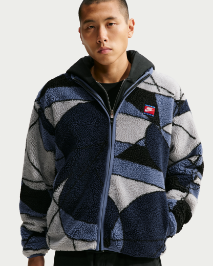 Nike Club Men's Winterized Fleece Full-Zip Jacket - Diffused Blue/Dusty Olive - View 1