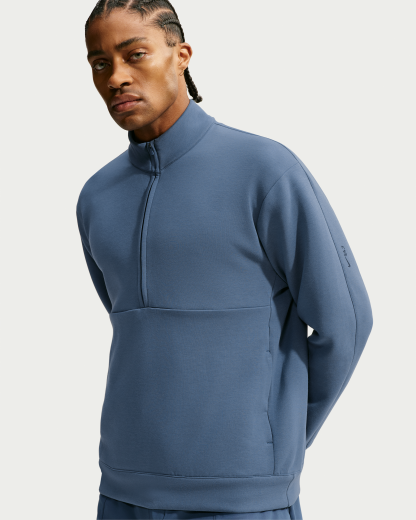 Nike 24.7 ImpossiblySoft Men's Dri-FIT 1/2-Zip Top - New Slate/Black/Midnight Navy - View 1