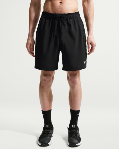 Nike Form Men's Dri-FIT 18cm (approx.) Unlined Versatile Shorts - Black/White - View 2