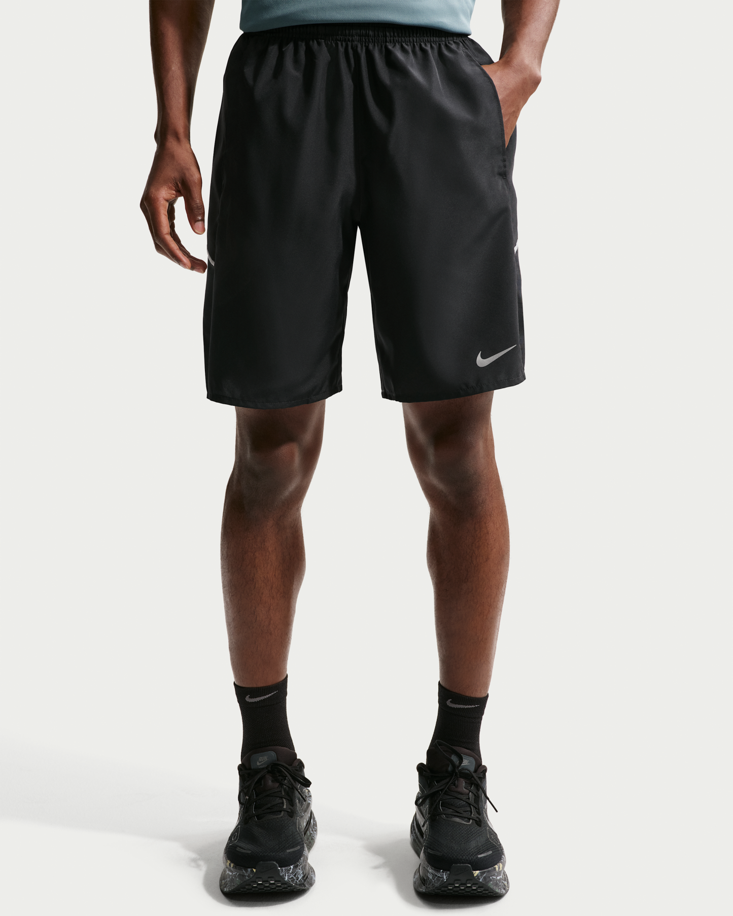 Nike Miler Men's Dri-FIT 23cm (approx.) Unlined Running Shorts - Black/Black - View 2