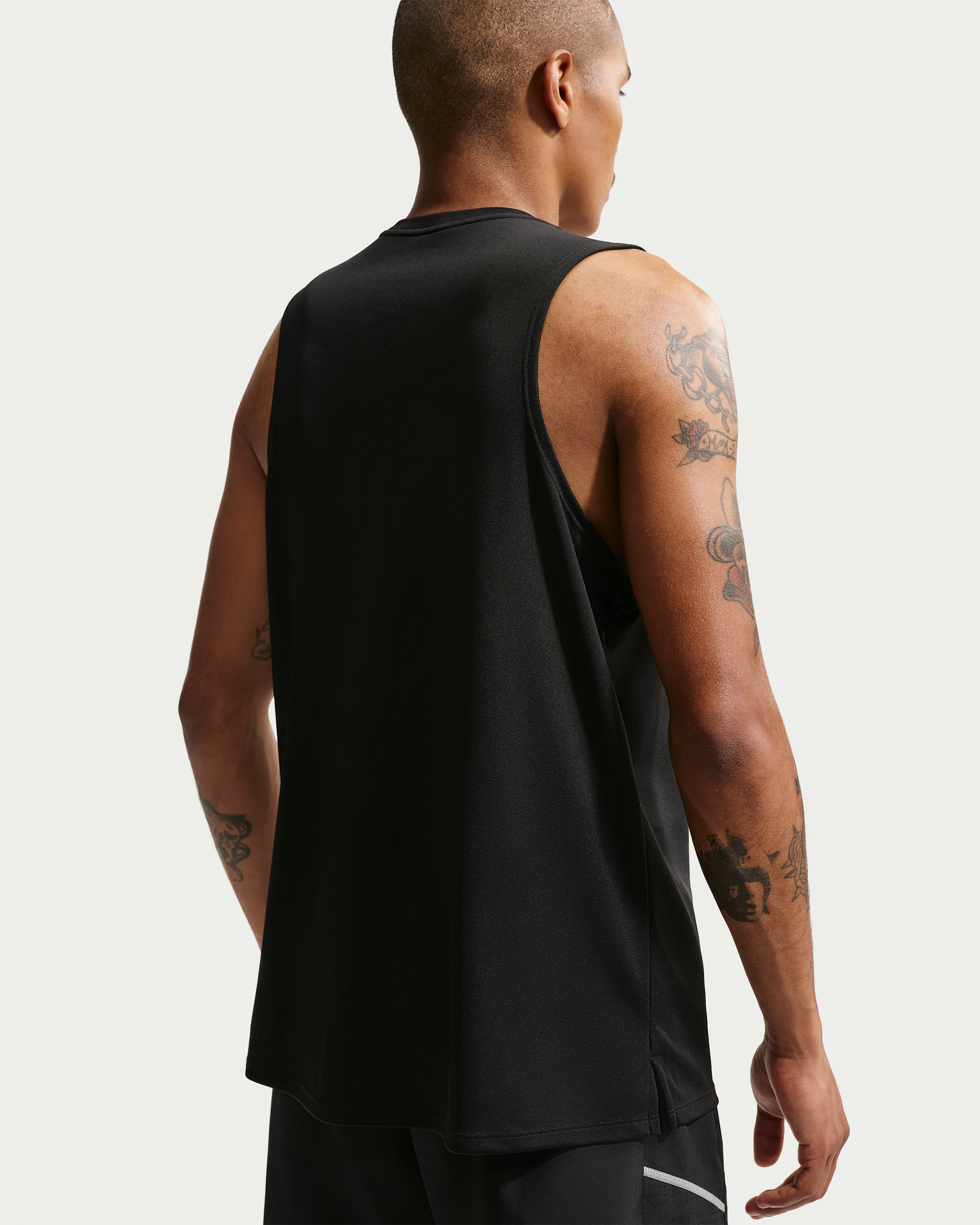 Nike Miler Men's Dri-FIT Running Tank Top - Black - View 2