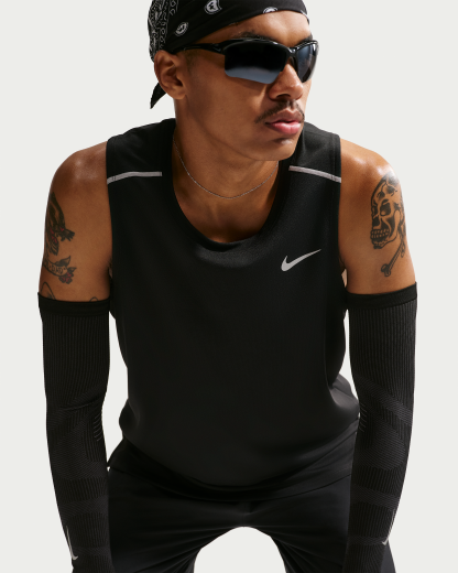 Nike Miler Men's Dri-FIT Running Tank Top - Black - View 3