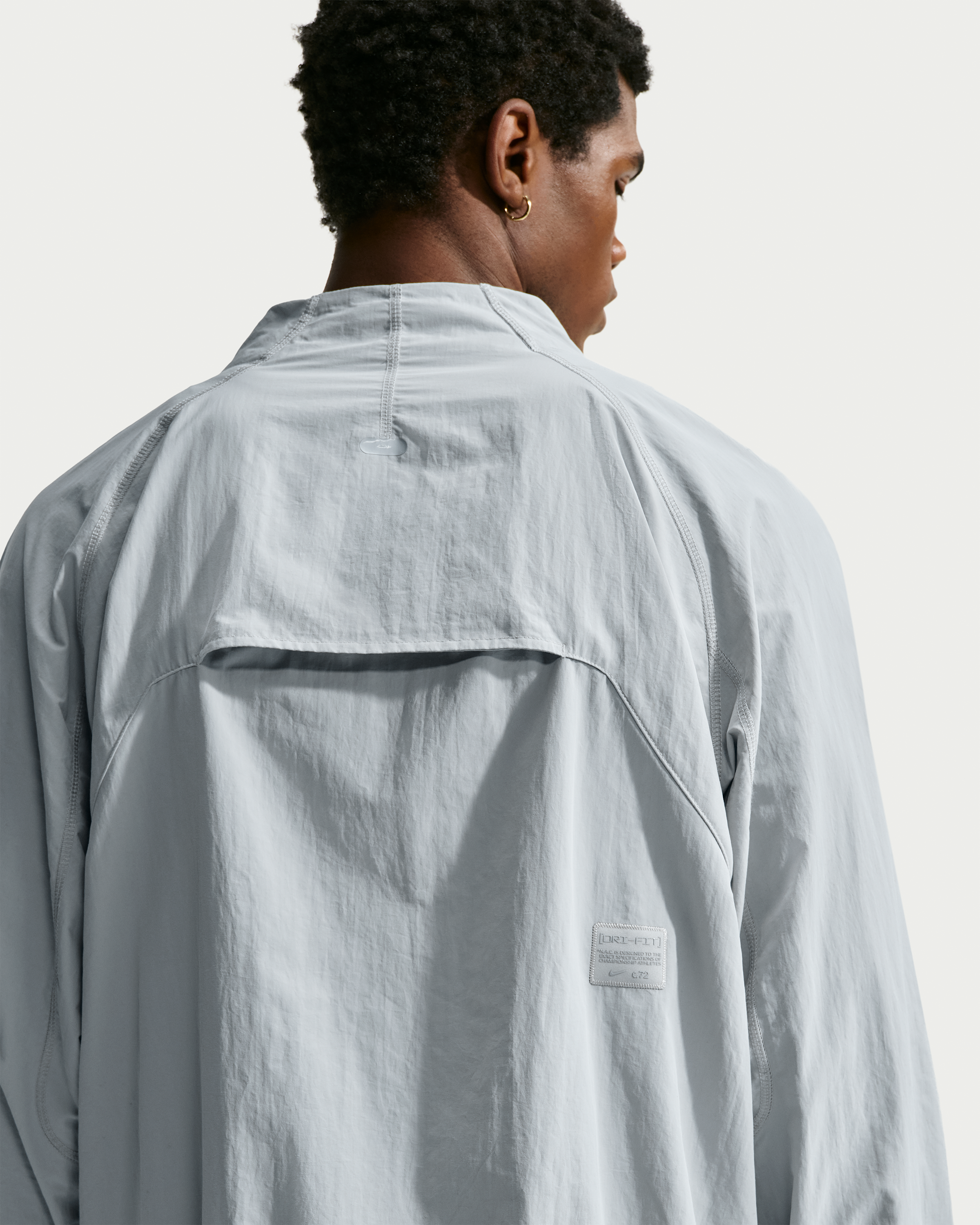 Nike Men's N.A.C. Dri-FIT Oversized Full-Zip Woven Jacket - Light Smoke Grey/Light Smoke Grey - View 2