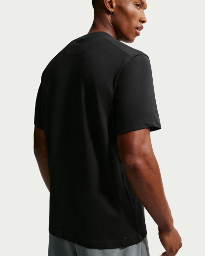 Nike Primary Men's Dri-FIT Short-sleeve Versatile Top - Black/Black - View 2