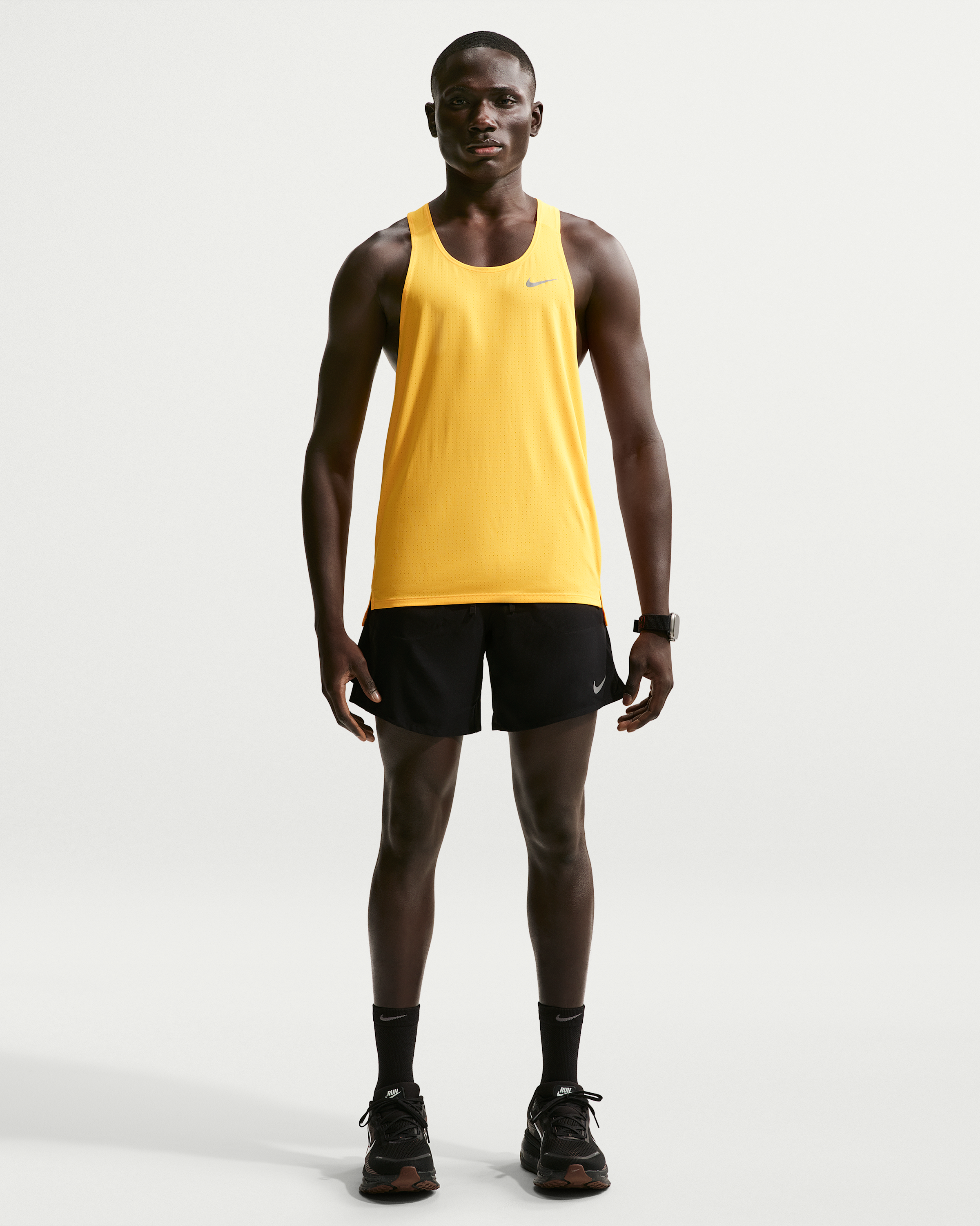 Nike Stride Men's Dri-FIT 18cm (approx.) 2-in-1 Running Shorts - Black - View 1