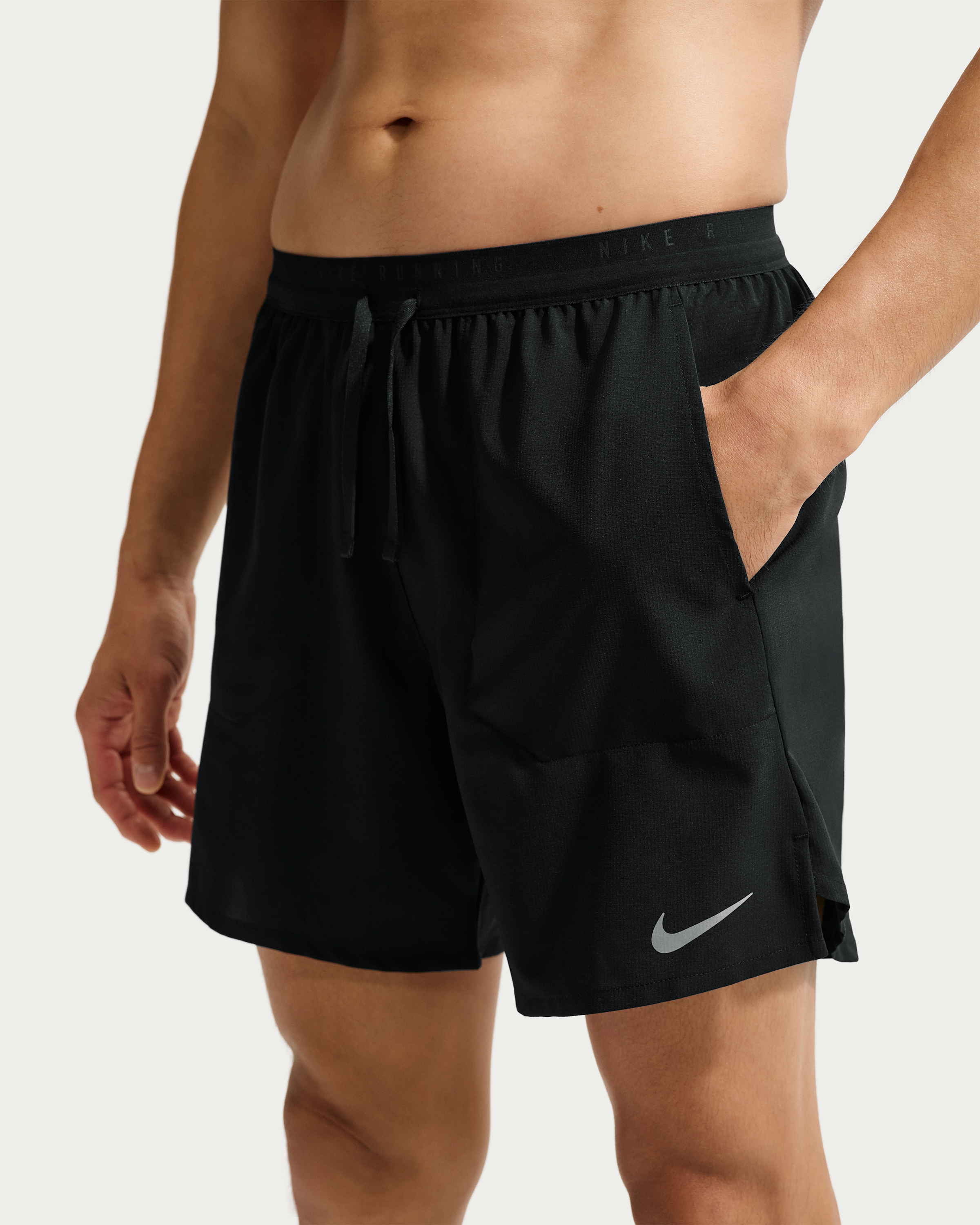 Nike Stride Men's Dri-FIT 18cm (approx.) Briefs-Lined Running Shorts - Black - View 2