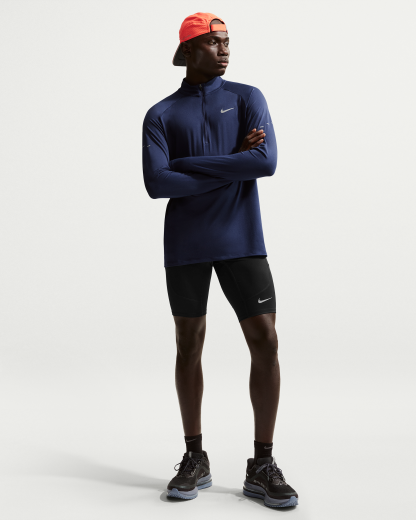 Nike Stride Men's Dri-FIT 1/2-Length Running Tights - Black - View 1