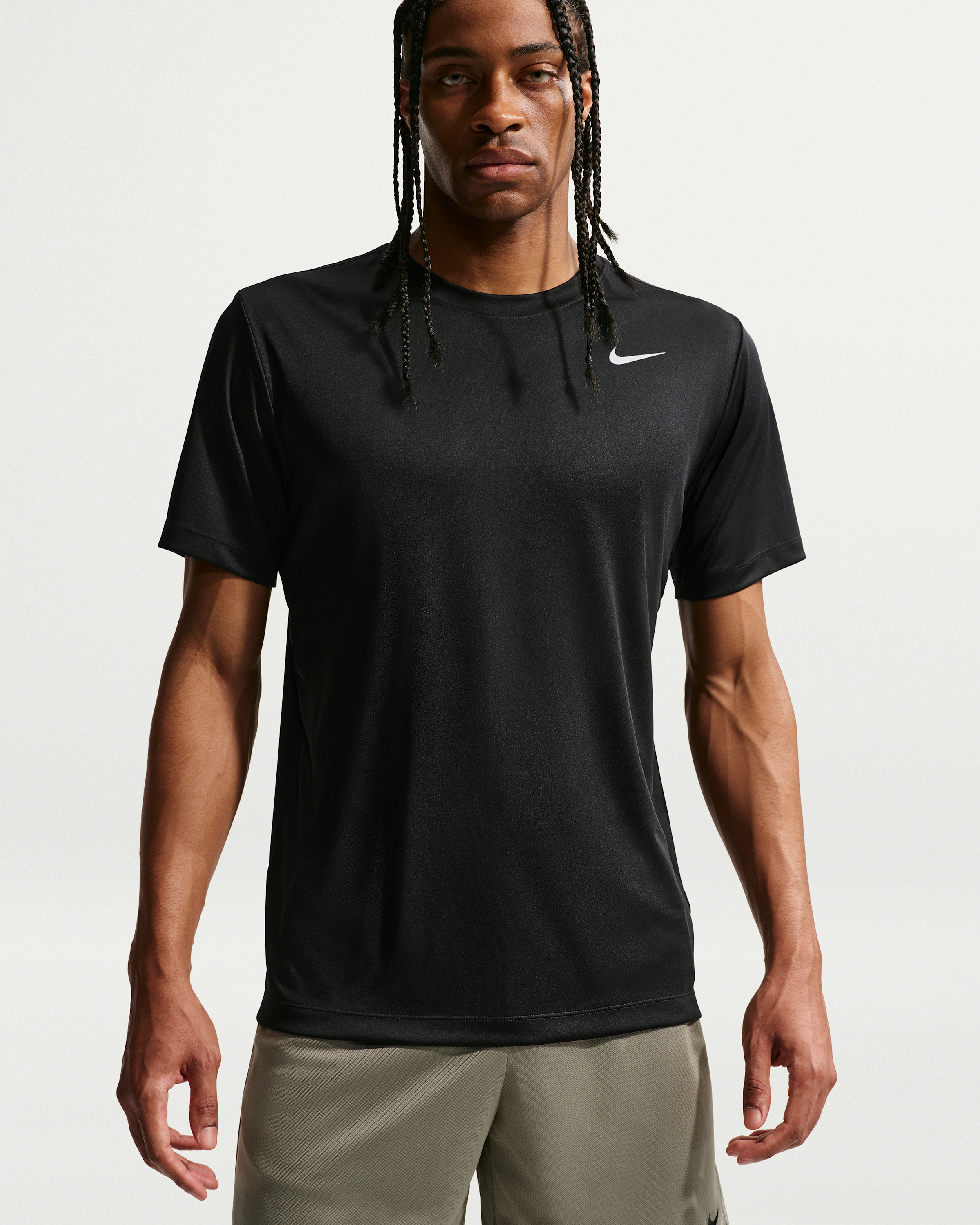 Nike Men's Dri-FIT Training T-Shirt - Black/Matte Silver - View 1