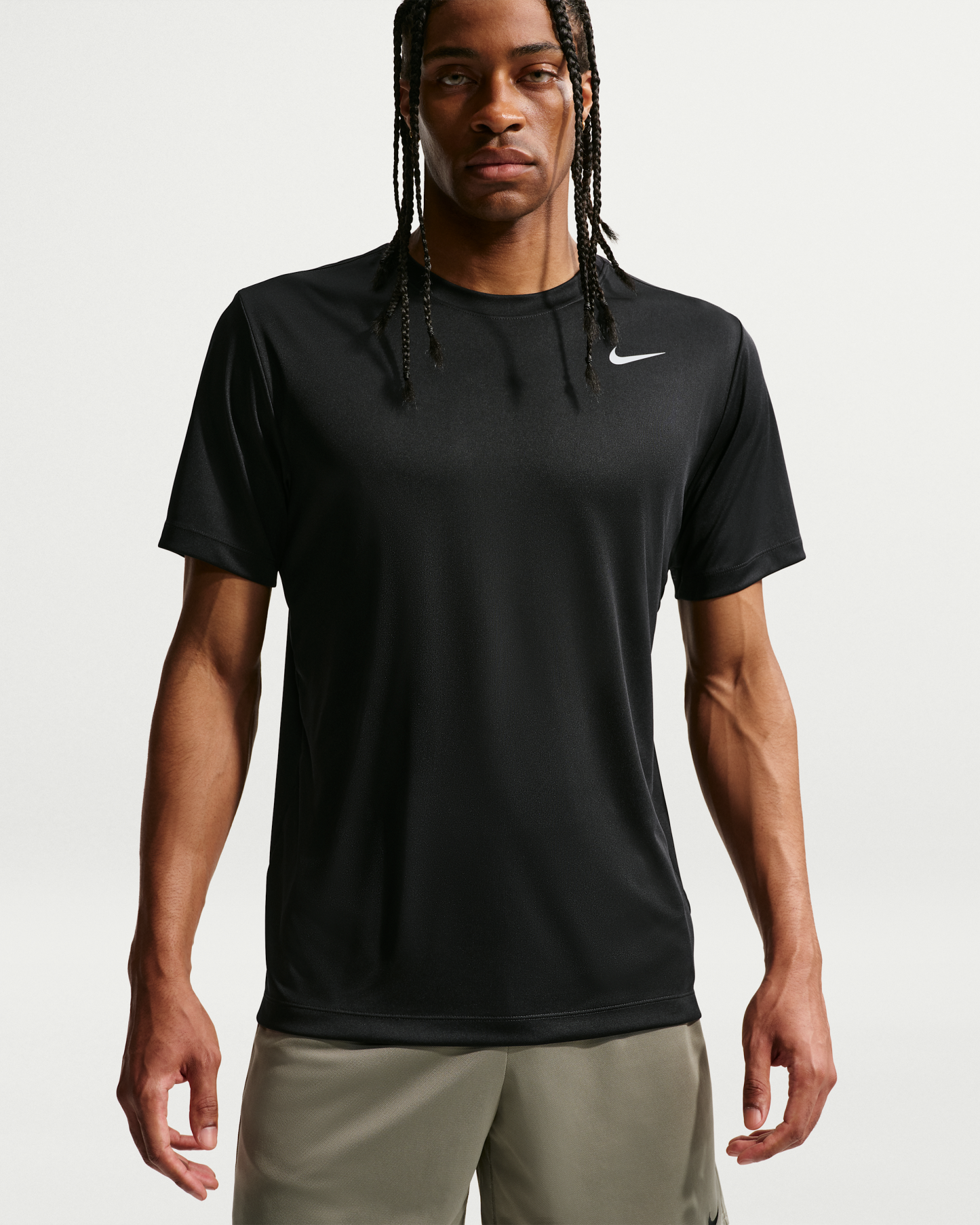 Nike Men's Dri-FIT Training T-Shirt - Black/Matte Silver - View 1