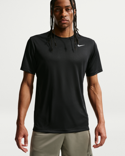 Nike Men's Dri-FIT Training T-Shirt - Black/Matte Silver - View 1