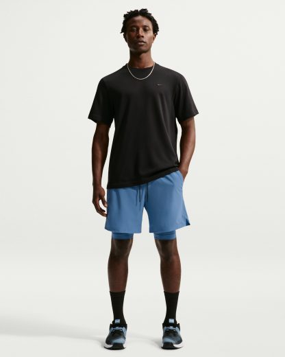 Nike Unlimited Men's Dri-FIT 18cm (approx.) 2-in-1 Versatile Shorts - Indigo Storm/Indigo Storm/Black/Indigo Storm - View 1