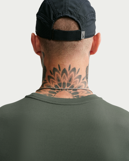 Nike Miler Men's Dri-FIT Short-Sleeve Running Top - Camo Green/Mineral Slate - View 2