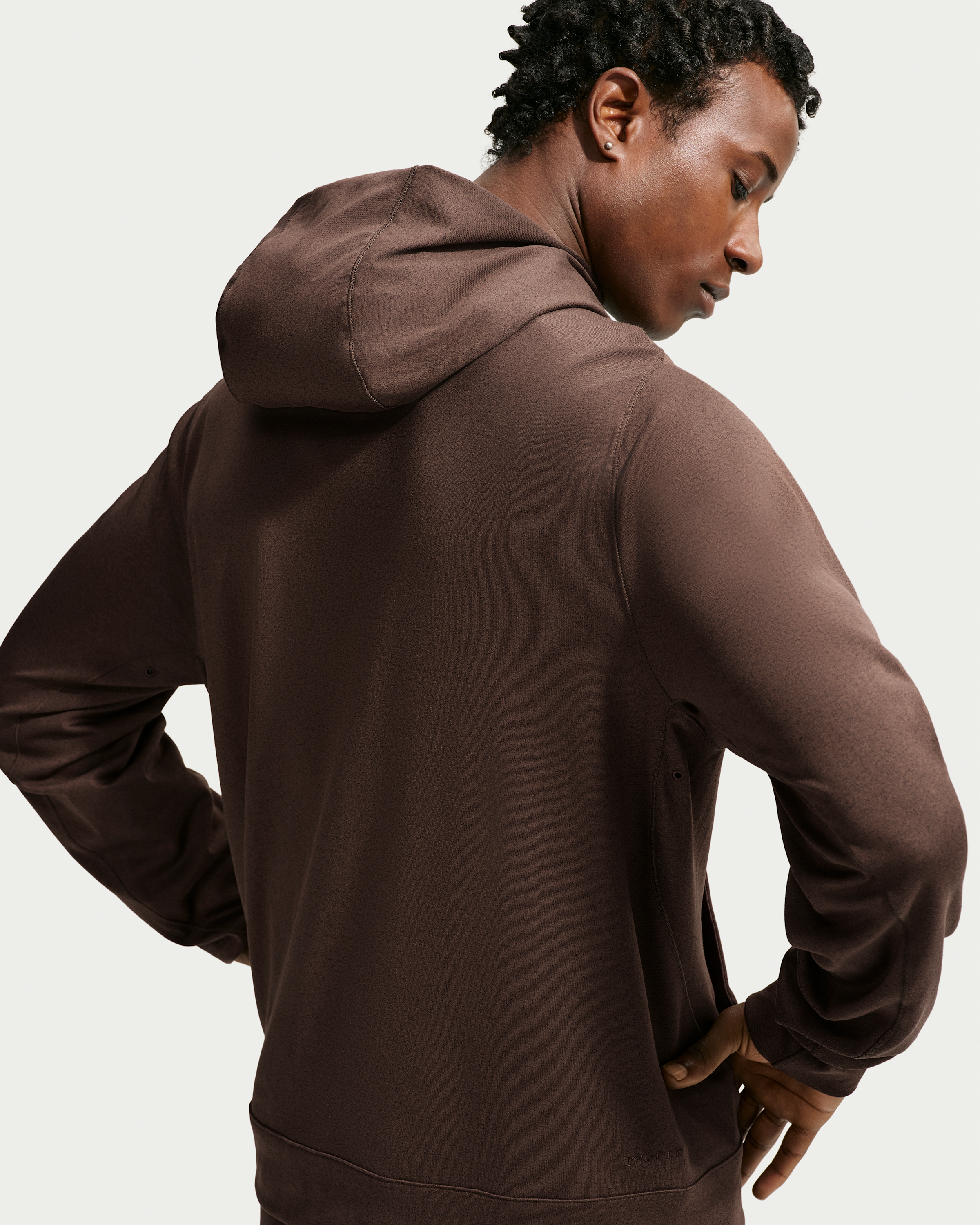 Nike Primary NanoKnit Men's Dri-FIT UV Protection Full-Zip Performance Hoodie - Baroque Brown/Tar/Heather/Baroque Brown - View 2