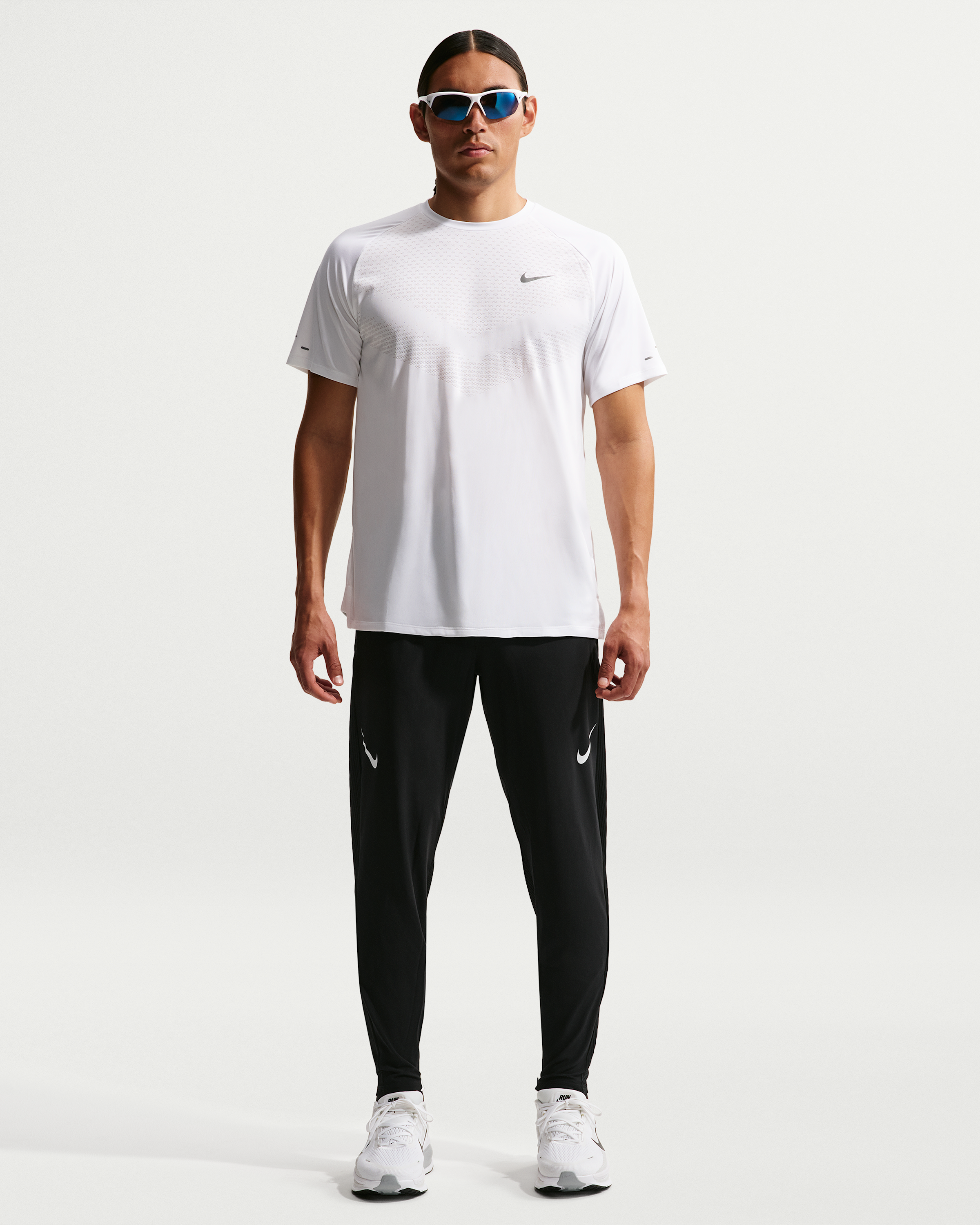 Nike AeroSwift Men's Dri-FIT ADV Running Trousers - Black/Summit White - View 1