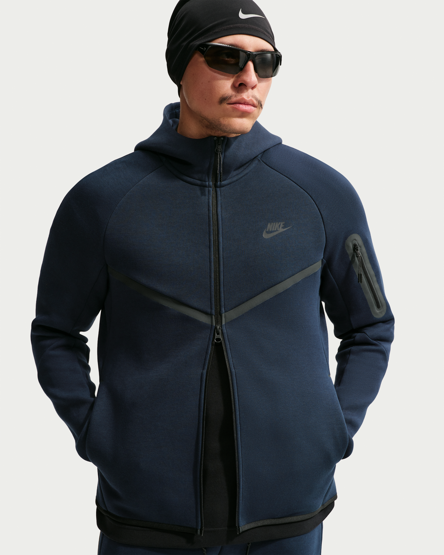 Nike Tech Men's Fleece Windrunner Full-Zip Jacket - Obsidian/Black - View 1
