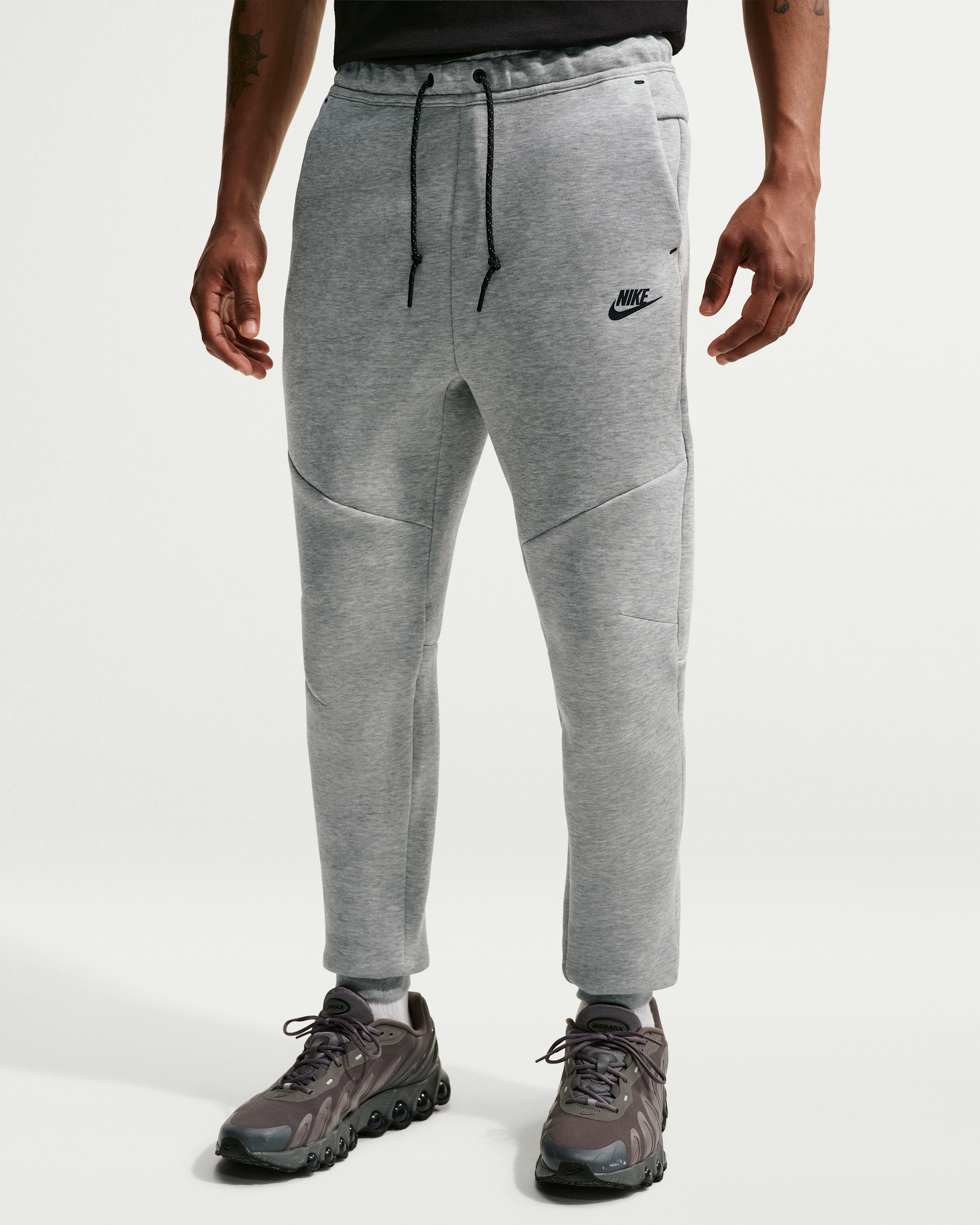 Nike Tech Men's Fleece Joggers - Dark Grey Heather/Black - View 2