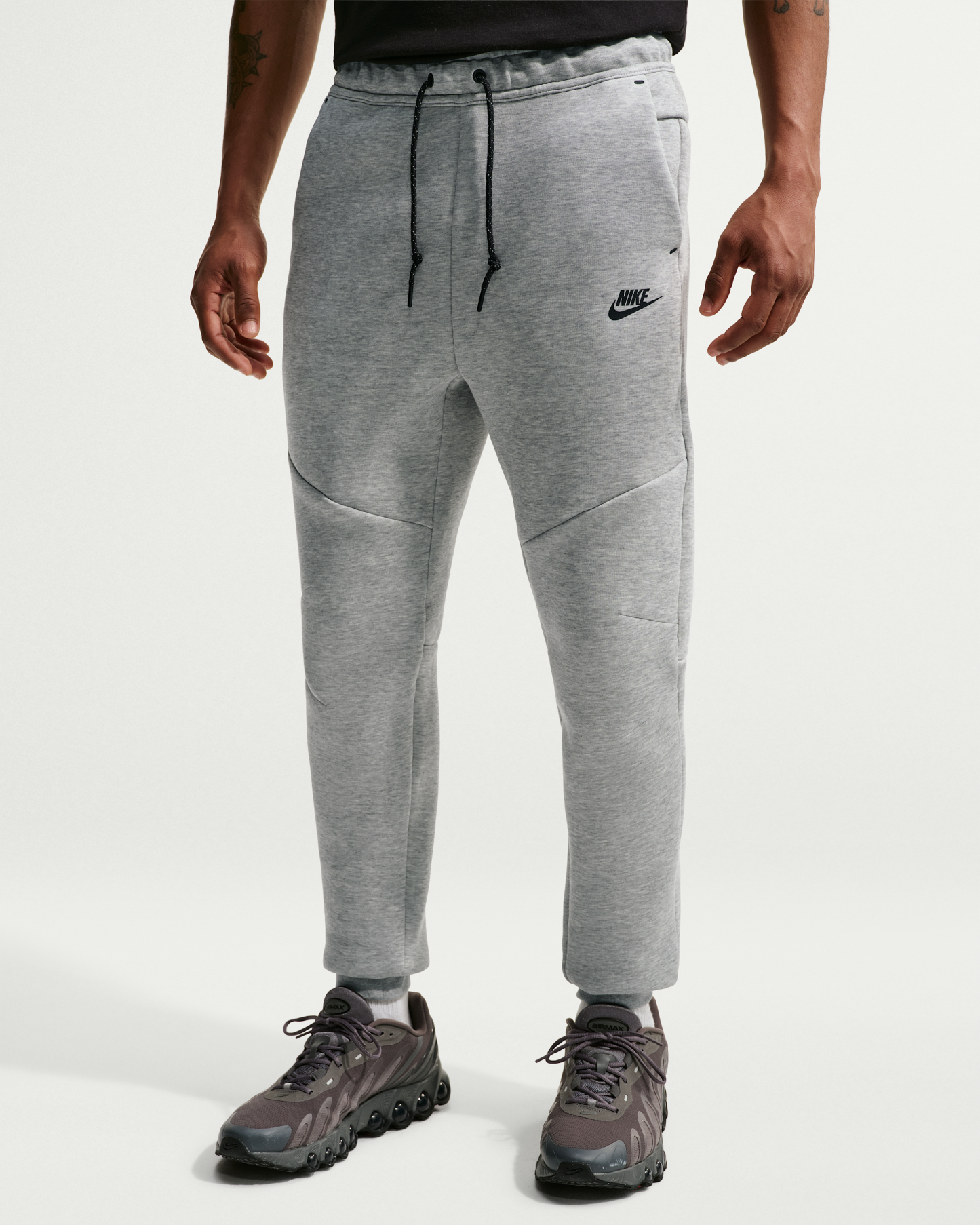 Nike Tech Men's Fleece Joggers - Dark Grey Heather/Black - View 2
