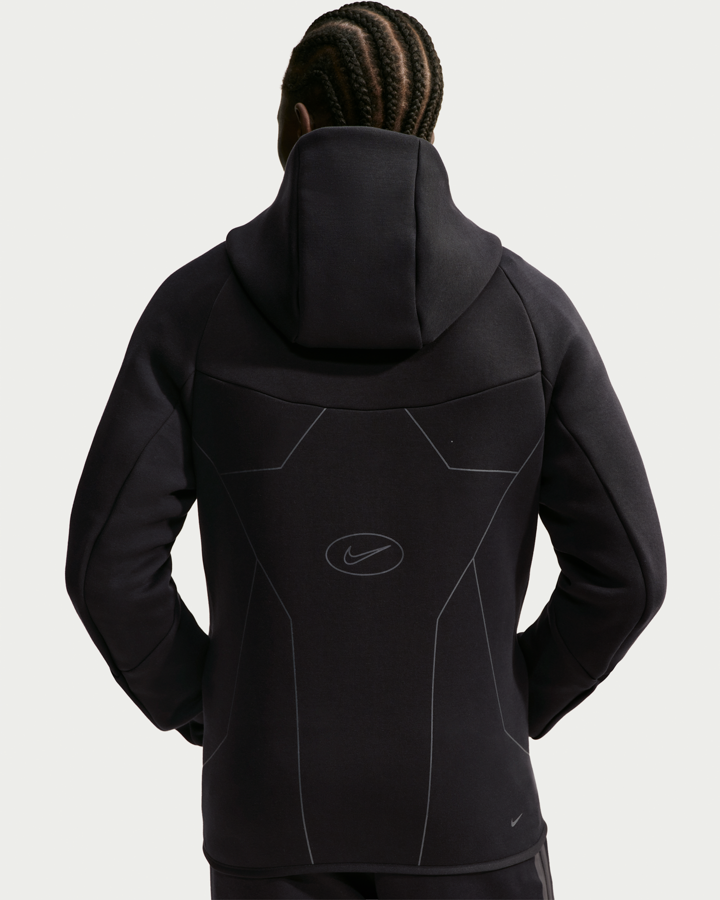 Nike Tech Men's Full-Zip Fleece Windrunner Hoodie - Black - View 2