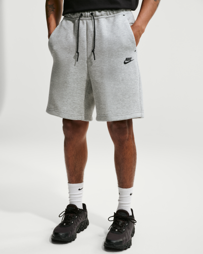 Nike Tech Men's Fleece Shorts - Dark Grey Heather/Black - View 2