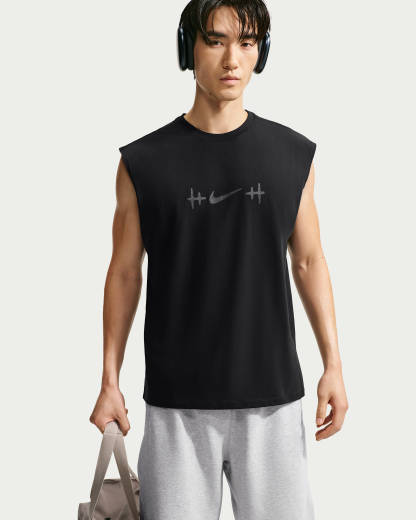 Nike N.A.C. Men's Sleeveless T-Shirt - Black/Team Anthracite - View 1
