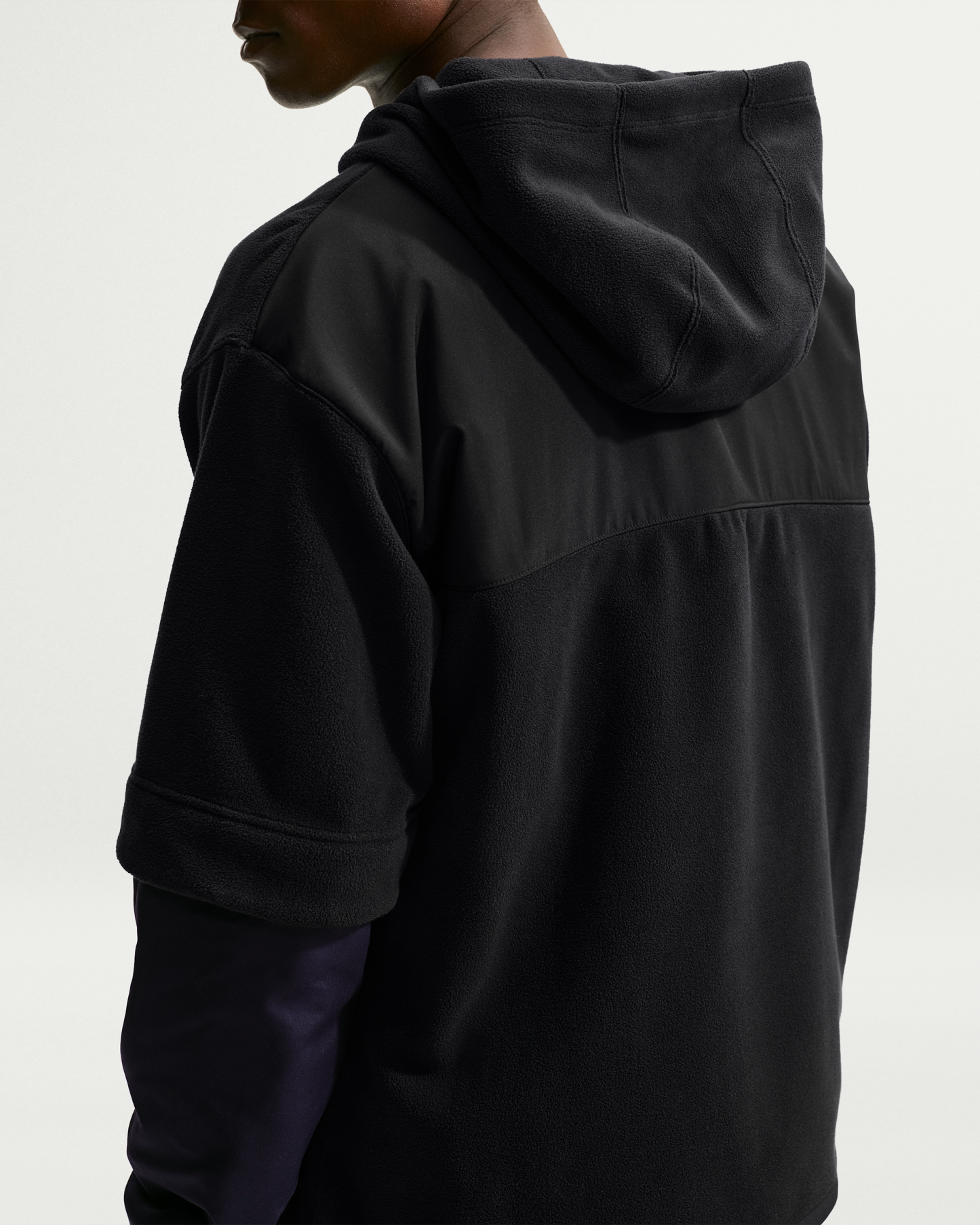 Nike Men's Therma-FIT Full-Zip Fleece Hoodie - Black/Purple Dynasty/Black - View 2