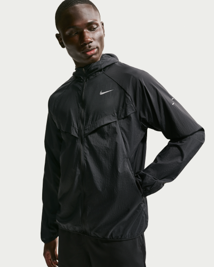 Nike Stride Men's Repel UV Running Jacket - Black/Black - View 1
