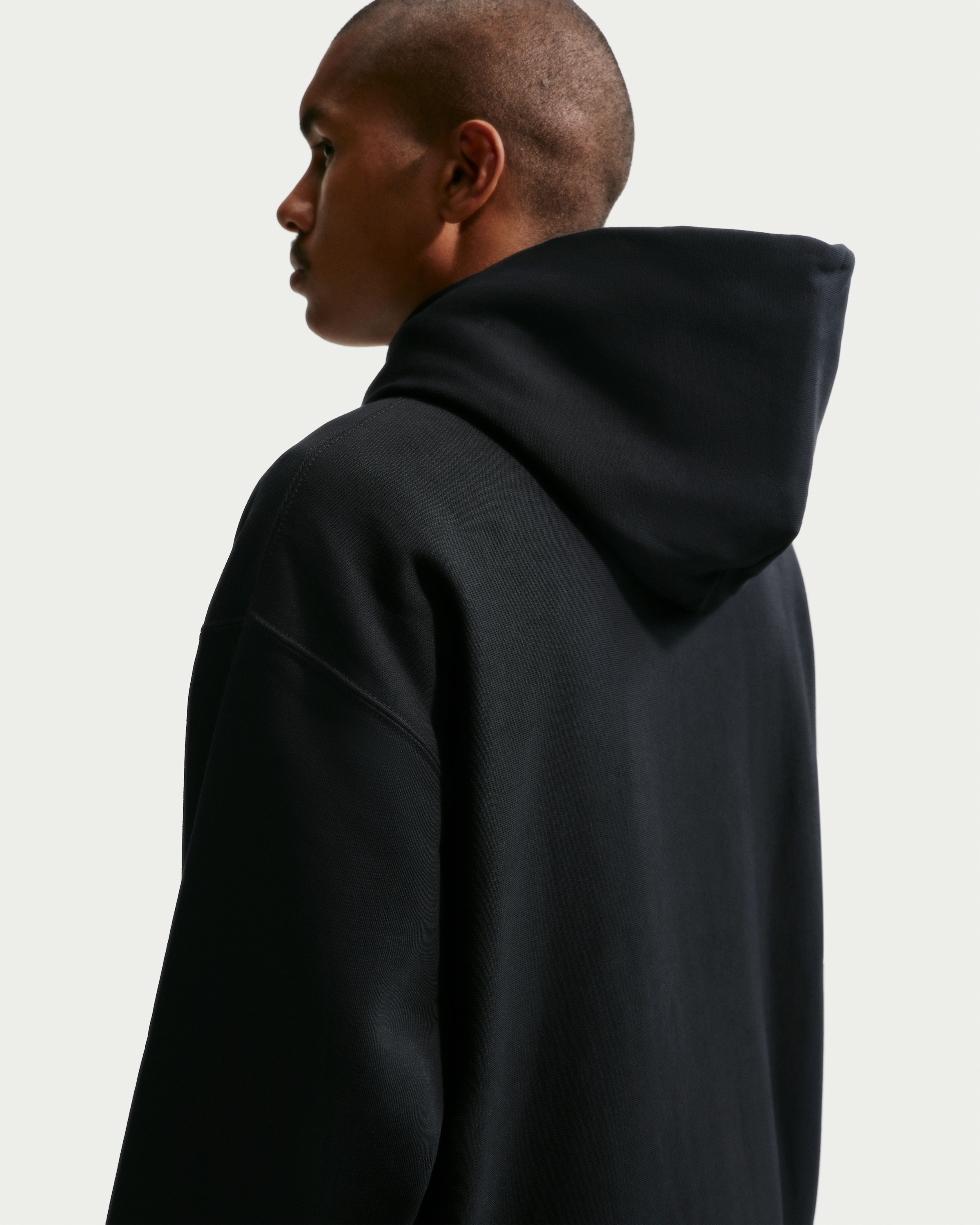 Nike Solo Swoosh Men's Pullover Hoodie - Black/Black/White - View 2
