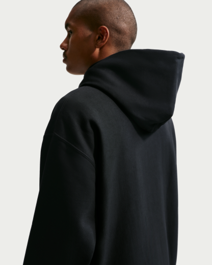 Nike Solo Swoosh Men's Pullover Hoodie - Black/Black/White - View 2