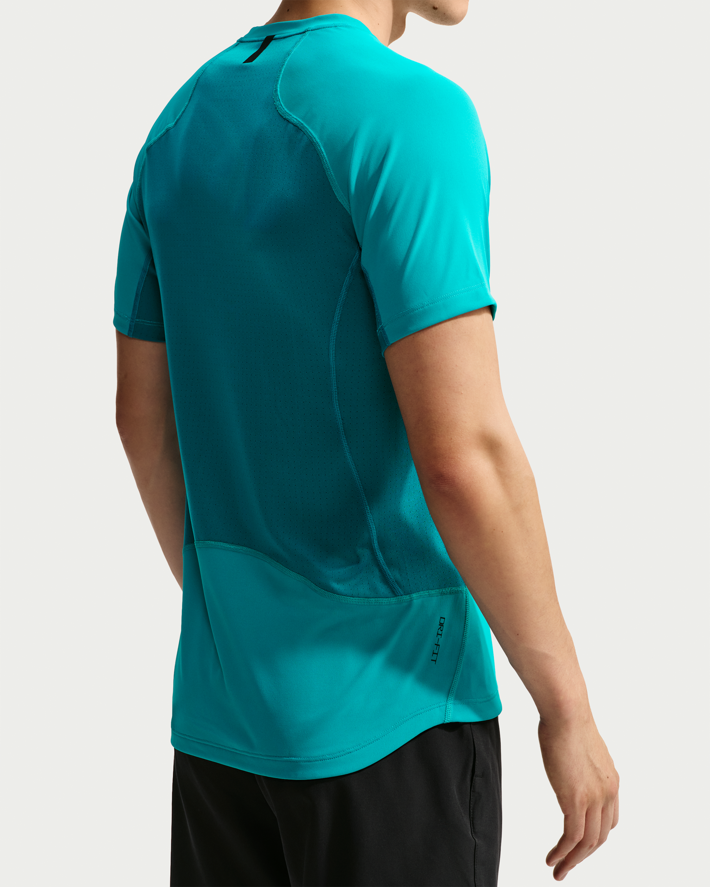 Nike Pro Training Men's Dri-FIT Short-Sleeve Top - Energy/Bright Spruce/Bright Spruce - View 2