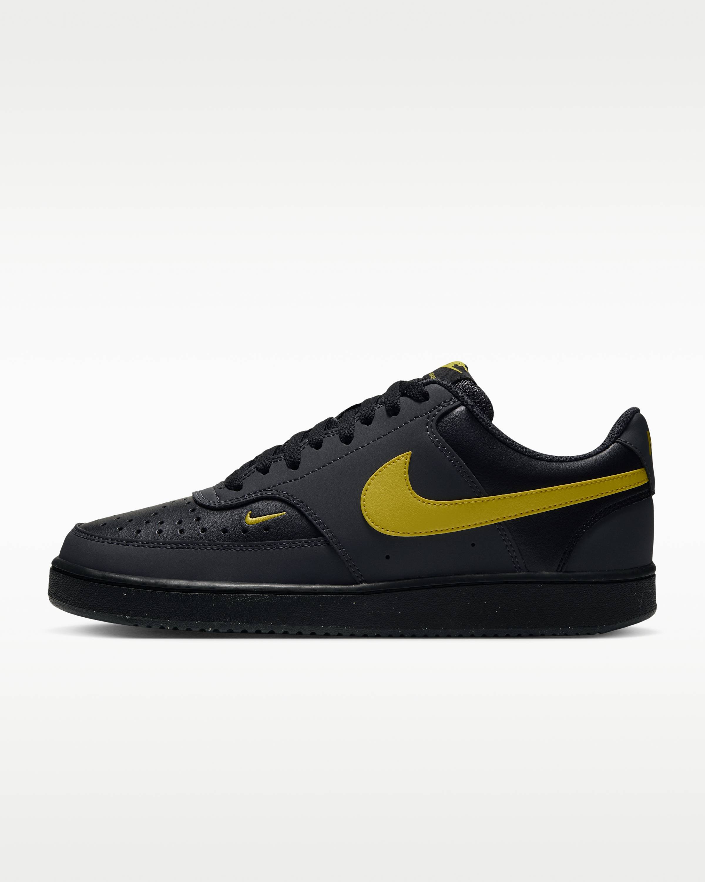 Nike Court Vision Low Men's Shoes - Dark Smoke Grey/Black/Chrome Yellow - View 1