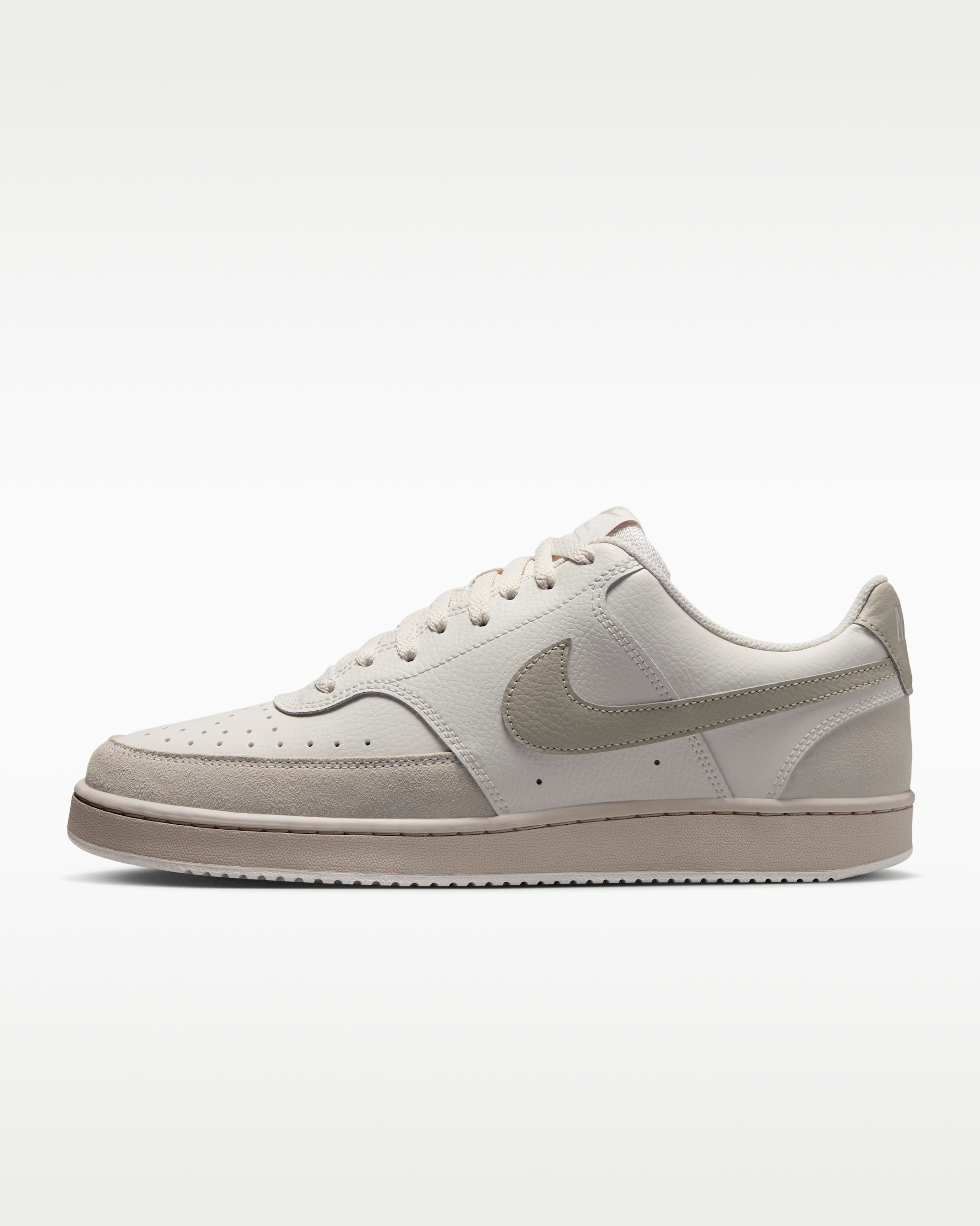 Nike Court Vision Low Suede Men's Shoes - Phantom/Cream II - View 1