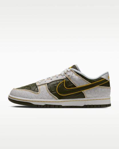 Nike Dunk Low Retro Men's Shoes - Summit White/Yellow Ochre/Cargo Khaki - View 1